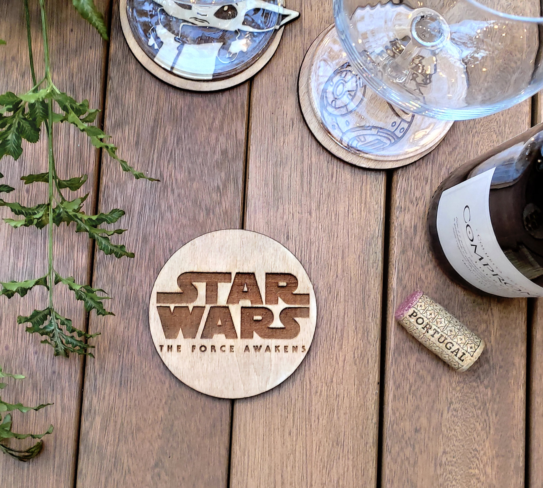 Star Wars Inspired Wood Coaster Set -  Israel